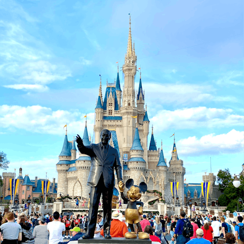 Get lost in the magic of Disney World, just ten minutes away by car
