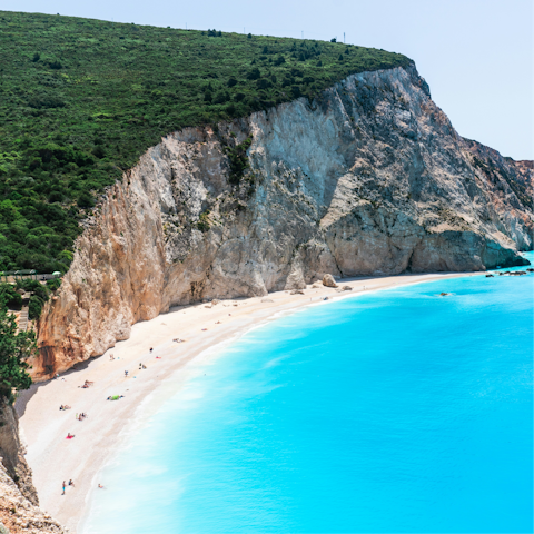 Pack a beach bag and explore the stunning coast of Lefkada