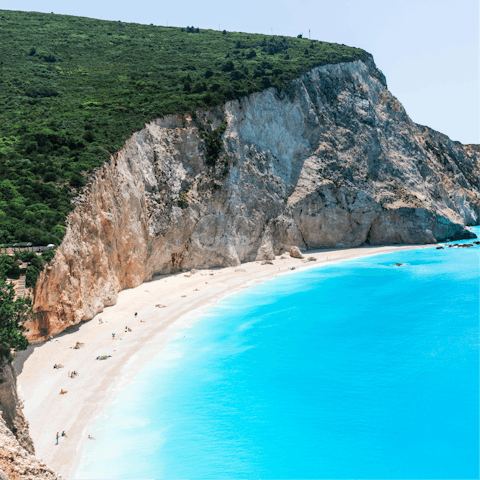 Pack a beach bag and explore the stunning coast of Lefkada