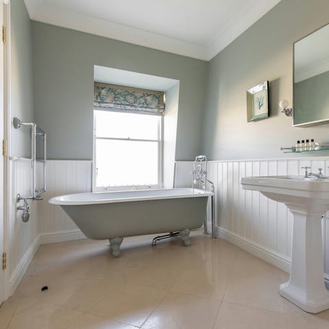 Soak in the roll top bath after a busy day exploring London