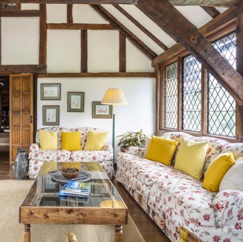 Sneak away to the orangery room with a coffee and book