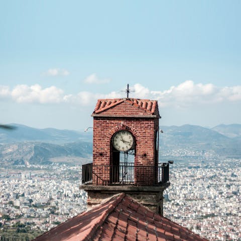 Stay a short drive from the coastal city of Volos