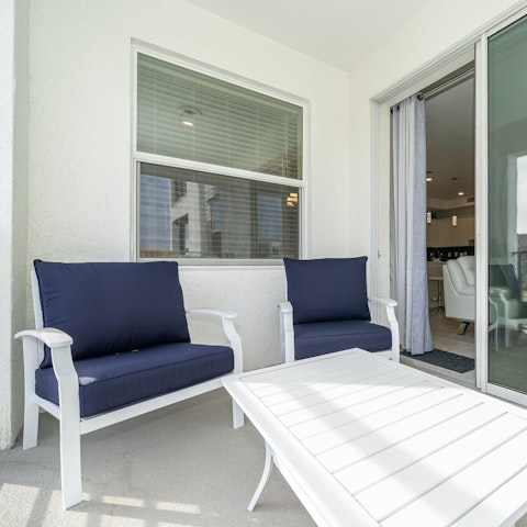 Enjoy your morning coffee on the balcony