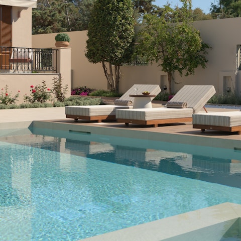 Lounge by the pool before taking a dip
