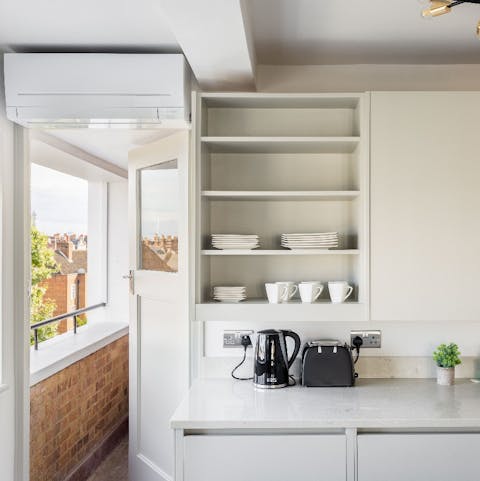 Take your morning cuppa out to the balcony