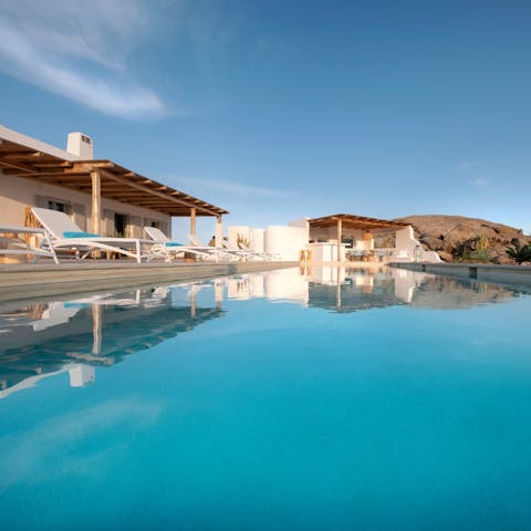 Dive into your private swimming pool to cool off