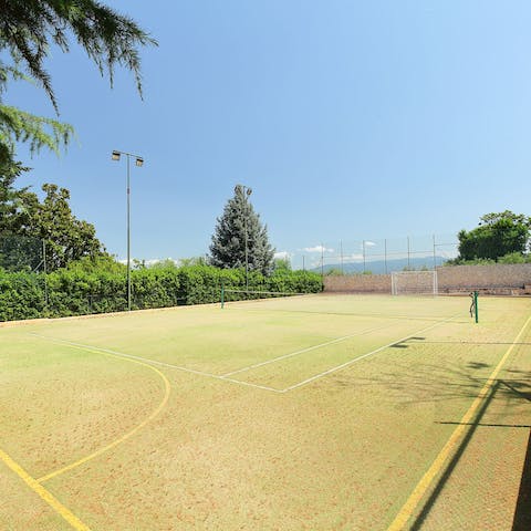 Aim for aces with a game of tennis, or play a game of football