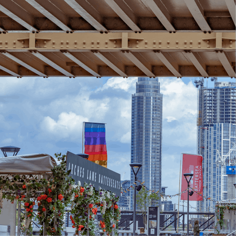 Walk ten minutes to bustling Battersea Power Station