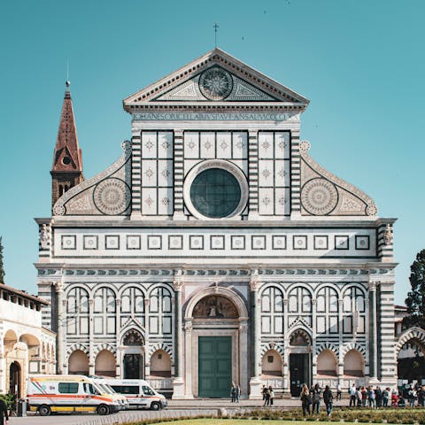 Marvel at the striking Basilica di Santa Croce, moments away