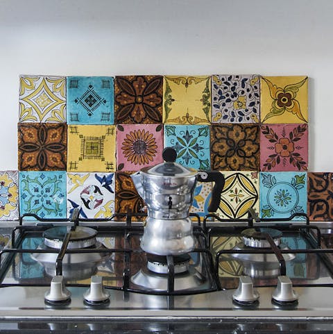 Mismatched kitchen tiles