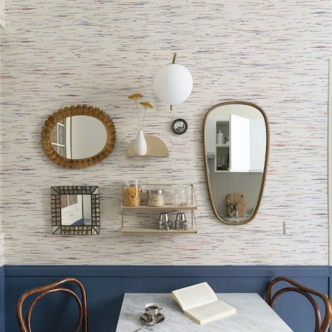 The assortment of mirrors