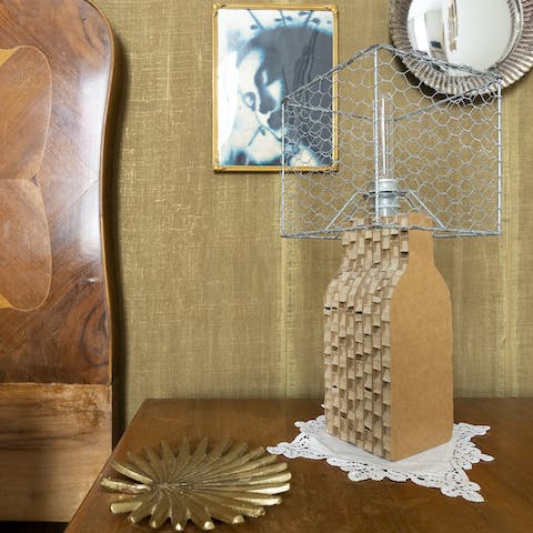 Lamps made from salvaged materials