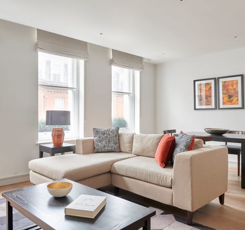 Unwind with a good book in the light-filled living space