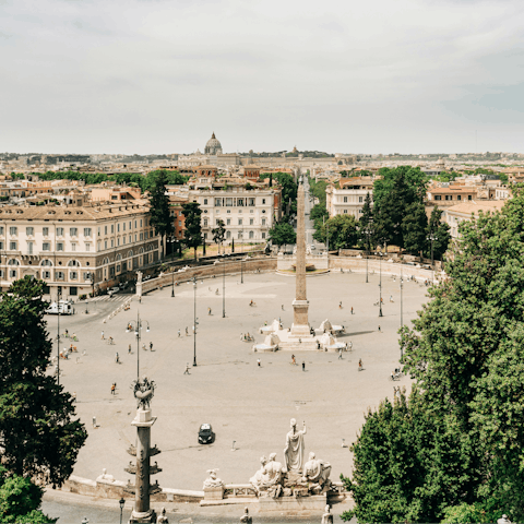 Stay in the heart of Rome, a five-minute stroll from Piazza del Popolo