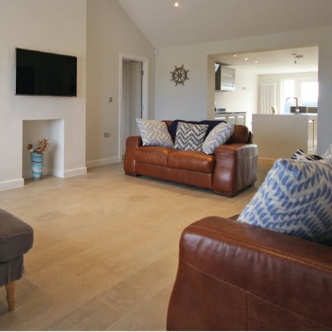 Sink into the sofas after long walks along the Northumberland Coast