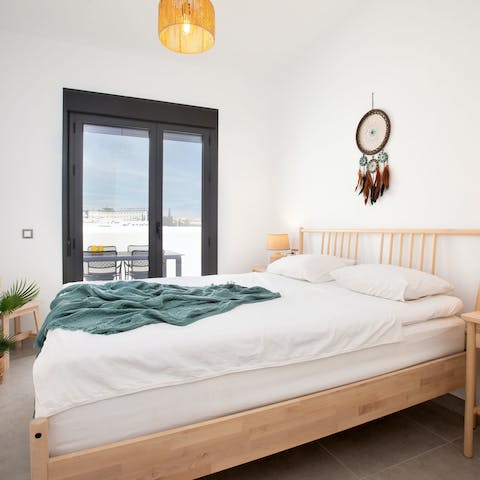 Roll out of bed in the morning and step out onto the terrace with a cup of coffee