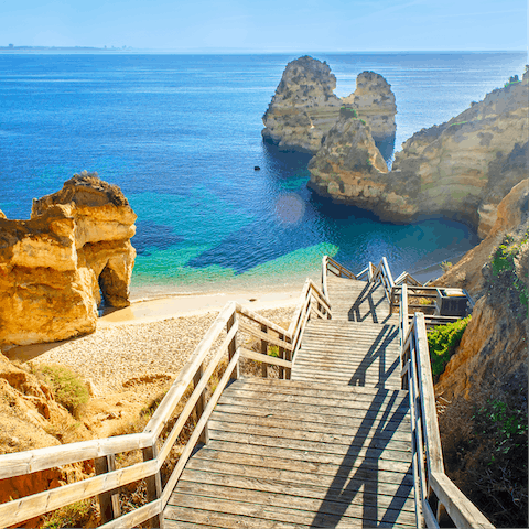 Stroll to Praia da Falesia to swim in the sea – it's 1km away