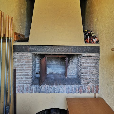 Cook rustic Italian feasts in the outdoor kitchen