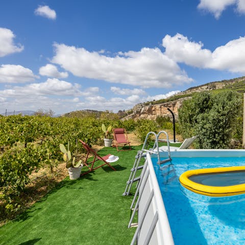 Cool off from the Sicilian sun in the outdoor pool