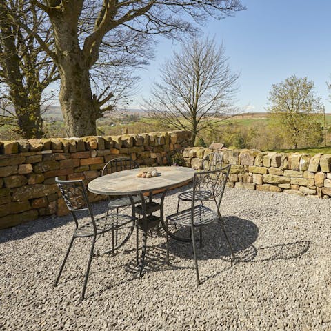 Wine and dine alfresco on the private terrace