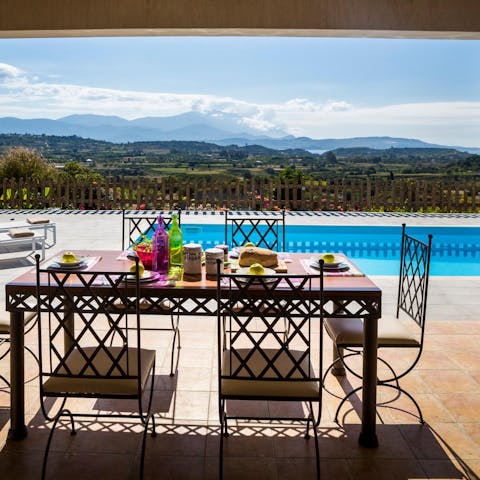 Gather the group for alfresco lunches on the terrace