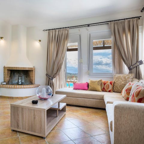 Relax in the modern living space after a day at the beach