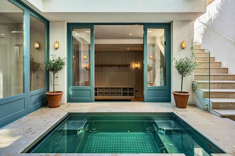 Soak your cares away in the private hot tub