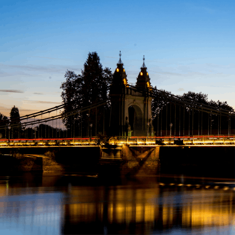 Stay in Barnes, just across the bridge from Hammersmith