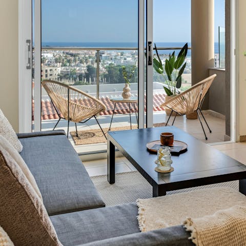Enjoy wonderful sea views from the balcony