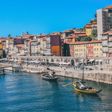 Watch the world go by from Porto's waterfront, within easy walking distance