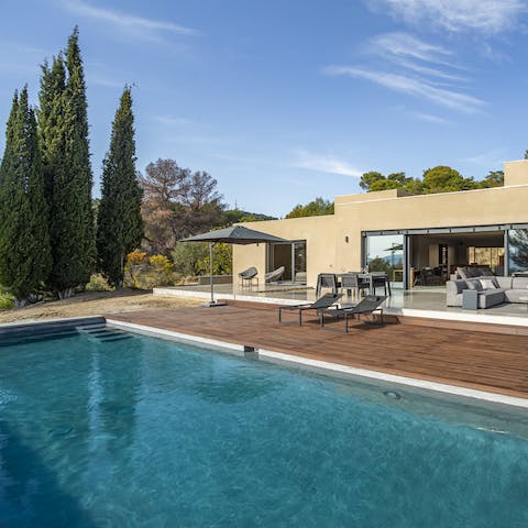 Look forward to spending lazy afternoons by the private swimming pool