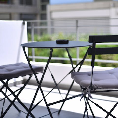 Make this the spot for morning coffees in the sun