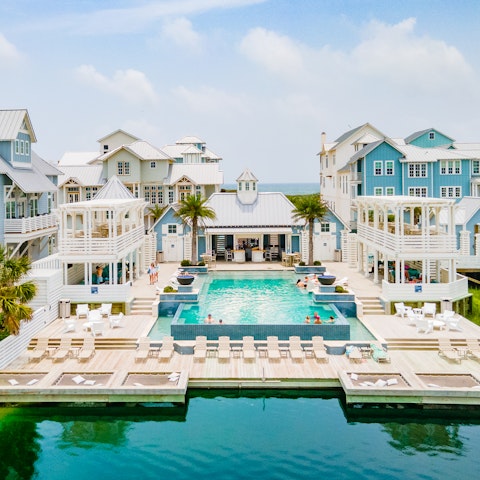 While away in one of the resort's shared pools