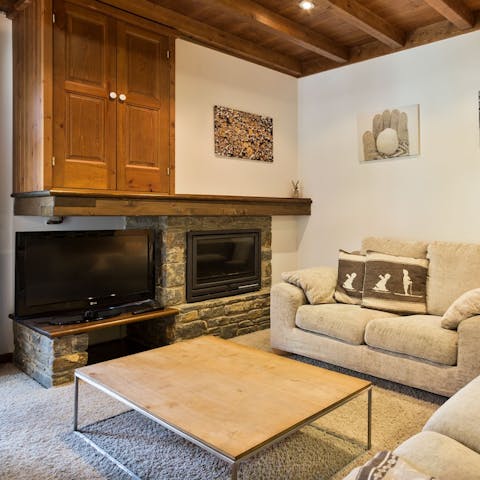 Light the fire and spend cosy evenings on the sofa