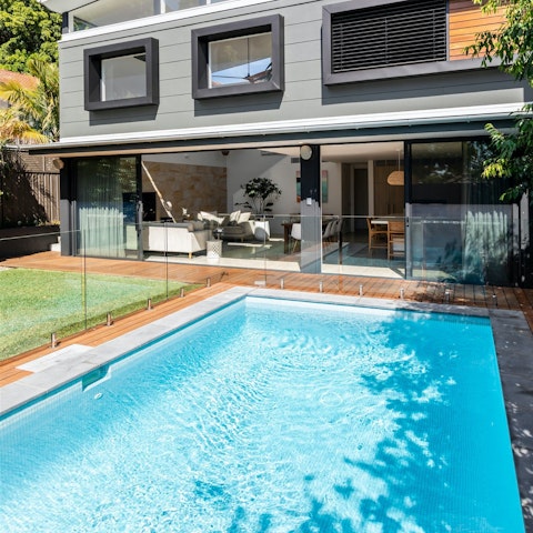 Splash about in the private pool