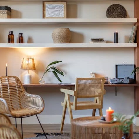 Get some work done at the home's desk