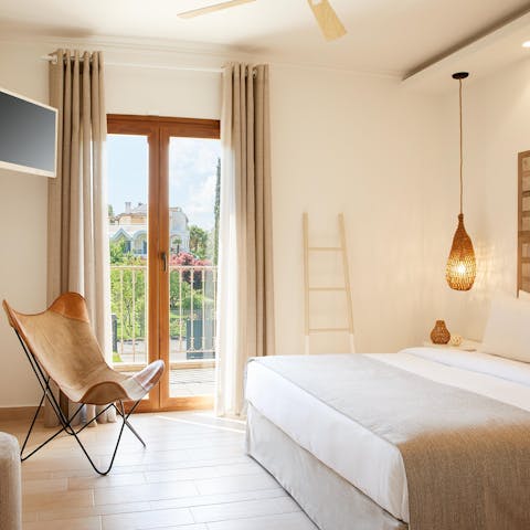 Step out onto your balcony for some fresh air each morning
