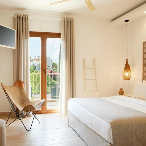 Step out onto your balcony for some fresh air each morning