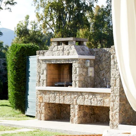 Whip up family feasts at the built-in barbecue
