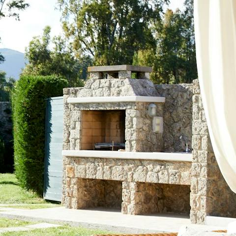 Whip up family feasts at the built-in barbecue
