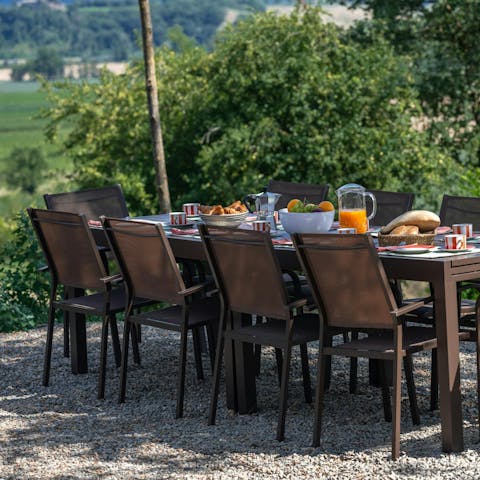 Greet the day with an Italian breakfast on the terrace