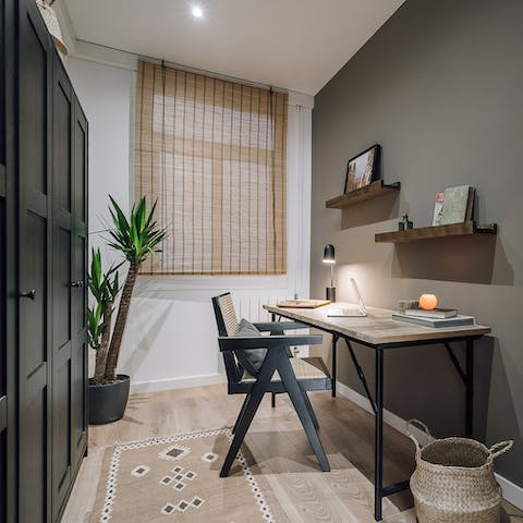 Lighten your workload in this neat office nook, just off the master bedroom
