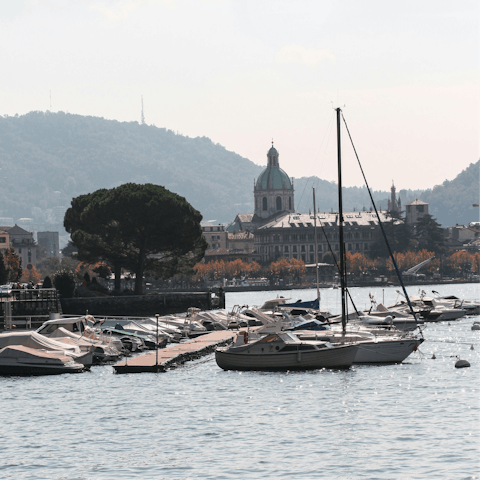 Explore Como’s charming city centre and iconic cathedral
