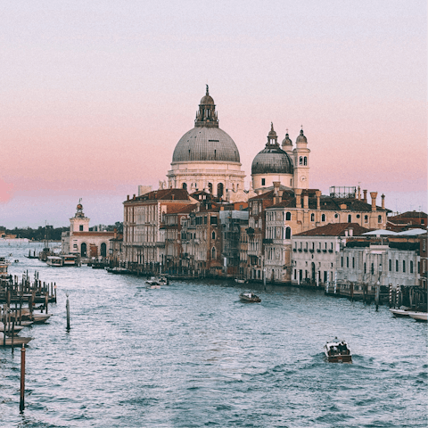 Catch the sunset from Accademia Bridge, just five minutes on foot