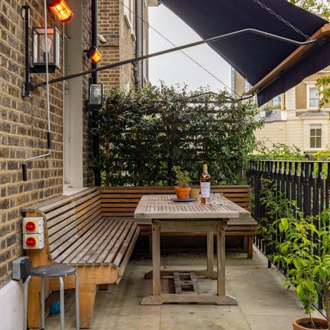 Find a sweet spot for evening drinks on the terrace