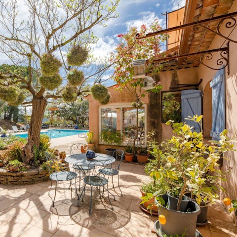 Take advantage of the charming terrace, soaking up the sun and fresh air