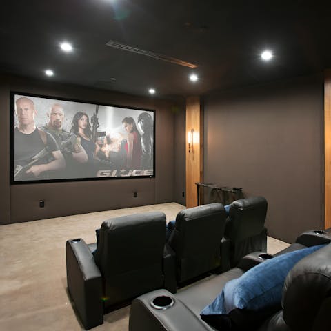 End the day with a night at the movies in the home cinema