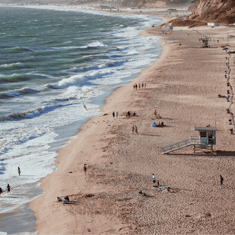 Look forward to spending all day on Escondido Beach, right on your doorstep