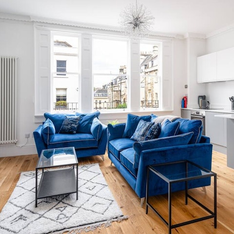 Relax in style in this chic, central apartment