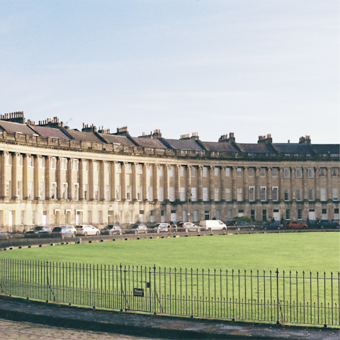 Walk just ten minutes to the iconic Royal Crescent